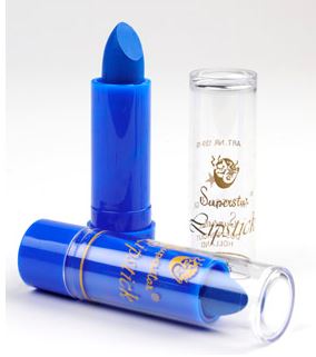 Lipstik blauw - Bal marginaal, kamping kitsch, lipstik, lipstift